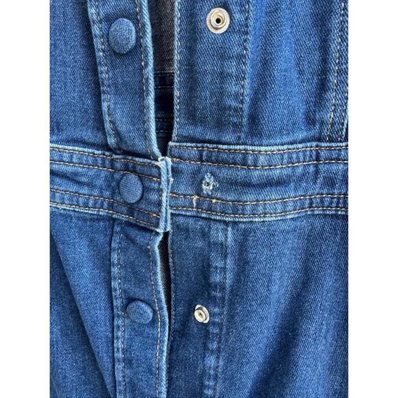 7 For All Mankind Blue Luxe Dress Size S with missing Buttons - Picture 4 of 7